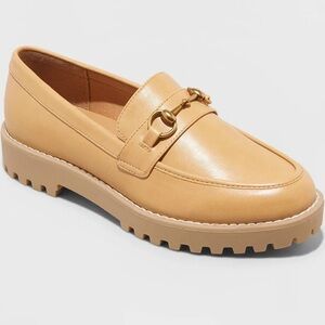 Women’s 10 / A New Day/ Tan Faux-Leather Loafers